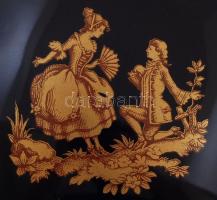 Le Roy porcelán bonbonier, matricás, jelzett, hibátlan, d: 10 cm