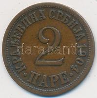 Szerbia 1904. 2P Br T:2- Serbia 1904. 2 Para Br C:VF