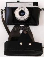 Smena 8M márkájú fényképezőgép, saját tokjában, jó állapotban + Everflash márkájú fényképezőgép