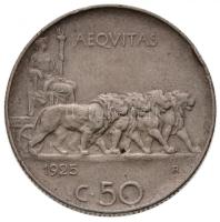 Olaszország 1925R 50c Ni T:2-
Italy 1925R 50 Centesimi Ni C:VF
