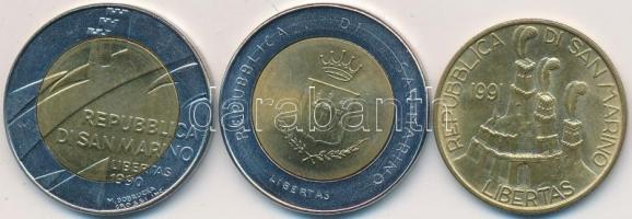 San Marino 1983R-1990R 500L (2xklf) + 1991. 200L T:2,2- ragasztónyom
San Marino 1983R-1990R 500 Lire...