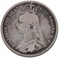 Nagy-Britannia 1889. 6p Ag "Viktória" T:3 Great Britian 1889. 6 Pence Ag "Victoria" C:F