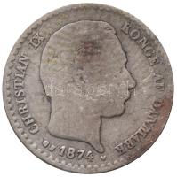 Dánia 1874. 10ö Ag "IX. Keresztély" T:3 Denmark 1874. 10 Öre Ag "Christian IX" C:F