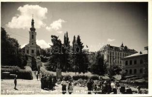 Székelyudvarhely, Római katolikus templom és főgimnázium / Roman catholic church and grammar school