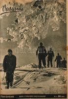 1943 Képes Vasárnap (52 száma) 1. szám. 1943 január 5. -52. szám 1943 december 28. Egybekötve, szép ...