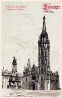 Budapest Mátyás templom litho
