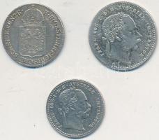 Ausztria 1849A 6kr Ag + 1869. 10kr Ag + 20kr Ag "Ferenc József" T:3
Austria 1849A 6 Kreuze...