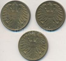 Ausztria 1950. 20gr Al-Br + 1951. 20gr Al-Br + 1954. 20gr Al-Br T:2,2-
Austria 1950. 20 Groschen Al-...
