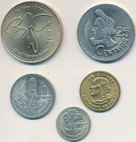 Guatemala 1992-2001. 1c-1Q (5xklf) T:2 Guatemala 1992-2001. 1 Centavo - 1 Quetzal (5xdiff) C:XF