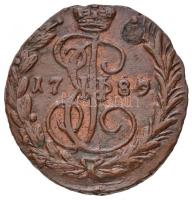 Orosz Birodalom 1789EM 1k Cu T:3 lyuktömött
Russian Empire 1789EM 1 Kopek Cu C:F plugged hole