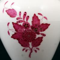 Apponyi mintás Herendi porcelán váza, kézzel festett, jelzett, hibátlan, m: 16,5 cm