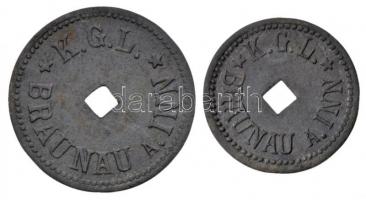 Ausztria / Braunau am Inn hadifogolytábor ~1914-1918. 1h + 10h Zn T:2
Austria / Braunau am Inn POW c...