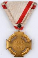 1908. "Katonai Jubileumi Kereszt" Br kitüntetés mellszalagon T:2,2-
Hungary 1908. "Di...