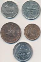 Falkland-szigetek 1985-1998. 1p-20p (5xklf) T:2,2- Falkland Islands 1985-1998. 1 Penny - 20 Pence (5xdiff) C:XF,VF