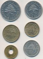 Libanon 1955-1977. 1p-1L (6xklf) T:2,2-
Lebanon 1955-1977. 1 Piastre - 1 Livre(6xdiff) C:XF,VF
