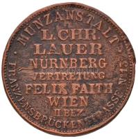 Ausztria / Bécs ~1914. "A három császár" Br emlékérem hátoldalon "MÜNZANSTALT L.CHR. ...