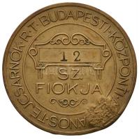 ~1930. 40f "Üvegbetétjegy / Budapesti Központi Általános Tejcsarnok R.T. 12. sz. fiókja" ü...