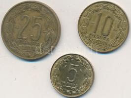 Kamerun 1958. 10Fr Al-Br + 25Fr Al-Br + 1961. 5Fr Al-Br T:2,2- Cameroon 1958. 10 Francs Al-Br + 25 Francs Al-Br + 1961. 5 Francs Al-Br C:XF,VF