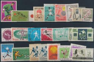 Football 1963-1965 2 sets + 1 block + 21 individual values Labdarúgás 1963-1965 2 klf sor + 1 blokk ...