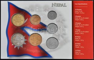 Nepál ~1990-2000. 10p-10R 7xklf db-os forgalmi szett T:1,2
Nepal ~1990-2000. 10 Paisa - 10 Rupees 7x...