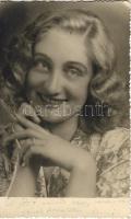 Maróthy Lucy színésznő dedikált fotólap