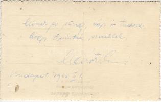 Maróthy Lucy színésznő dedikált fotólap