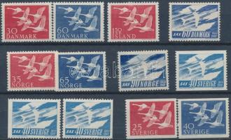 NORDEN 1956-1961 12 diff stamps, NORDEN 1956-1961 12 klf bélyeg
