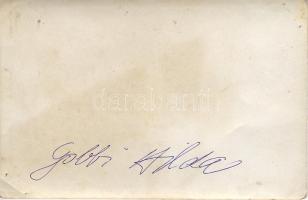 Gobbi Hilda színésznő dedikált fotó