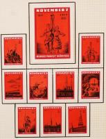 Nagy gyufacímke gyűjtemény: különféle tematikájú magyar gyufacímkék: labdarúgás, sport, városok, stb...