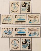 Nagy gyufacímke gyűjtemény: különféle tematikájú magyar gyufacímkék: labdarúgás, sport, városok, stb...