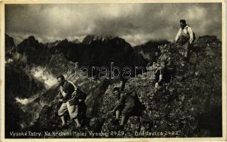 Tátra, Bradovica, hegymászók / mountain climbers