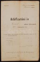 1892 Balatonőszöd adófizetési ív, kitöltött