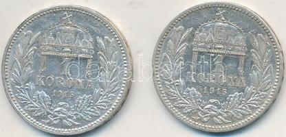 1915KB 1K Ag "Ferenc József" (2x) T:2,2-