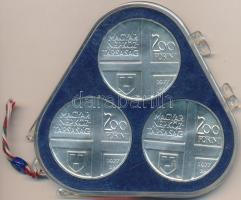 1977. 200Ft Ag 3xklf "Festők II. / Mányoki, Rippl-Rónai, Csontváry" sor, eredeti plombált ...