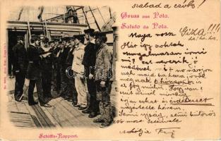 1899 Schiffs-Rapport, Alois Beer No. 8002. / K.u.K. navy, on the board of a battleship