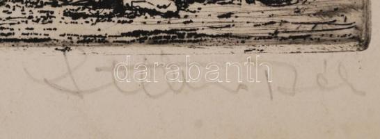 Olvashatatlan jelzéssel: A keleti pályaudvarról 1919. okt. 30-án, metszet, jelzett, 20x30cm