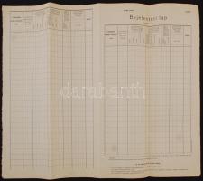 1909-12 7db kitöltetlen nyomtatvány: lovak osztályozási kimutatása, kocsik bejelentése, stb.