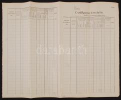 1909-12 7db kitöltetlen nyomtatvány: lovak osztályozási kimutatása, kocsik bejelentése, stb
