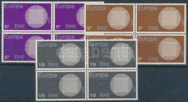 1970 Europa CEPT sor négyestömbökben Mi 239-241