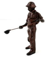 Vasöntő, bronz szobor, jelzés nélkül, jó állapotban, m: 23,5 cm