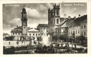 Besztercebánya, Fő tér, Rosenfeldova Móric és Desider Steiner üzlete / square, shops