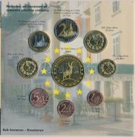 Szlovénia 2004. 1c,2c,5c,10c,20c,50c,1€,2€,5€ próbaveretek, szettben, ...