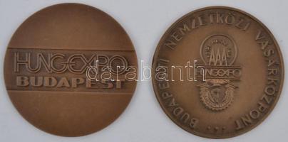 1977-1981. "HUNGEXPO - Budapesti Nemzetközi Vásár" 3db klf fém és Br emlékérem tokban és a...