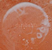 Kiss Roóz Ilona (1920-2010): Felolvasó asszony. Mázas festett kerámia gyertyatartó, jelzett (Iparműv...