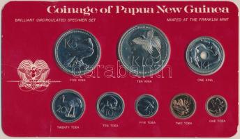 Pápua Új-Guinea 1978. 1t,2t,5t,10t,20t,1K,5K,10K mintadarabok szettben T:BU Papua New Guinea 1978. 1 Toea, 2 Toeas, 5 Toeas, 10 Toeas, 20 Toeas, 1 Kina, 5 Kina, 10 Kina specimen set C:BU