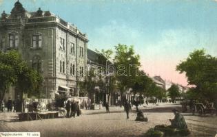 Nagybecskerek, Fő utca, piac; kiadja Almásy és Szepessy / main street, market place