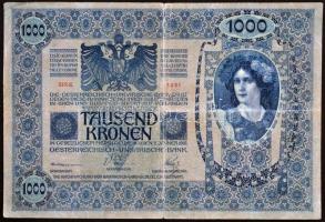 1902. 1000K csehszlovák felülbélyegzéssel T:III,III-