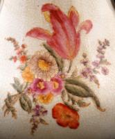 Modern kínai Wong Lee porcelán váza, máz alatt repesztett, kézzel festett, jelzett ("WL 1895&qu...