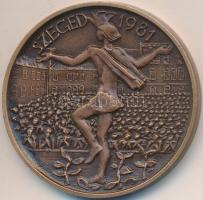 Tóth Sándor (1933-) 1981. "MÉE Szeged / Bartók Béla" Br emlékérem (42,5mm) T:1