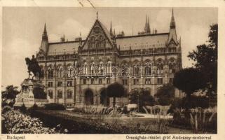 Budapest V. Országház, Gróf Andrássy szobor (Rb)